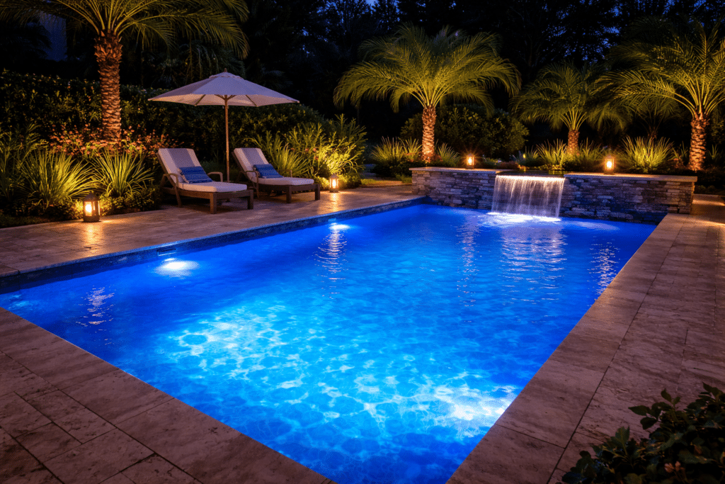 Custom residential swimming pool in florida