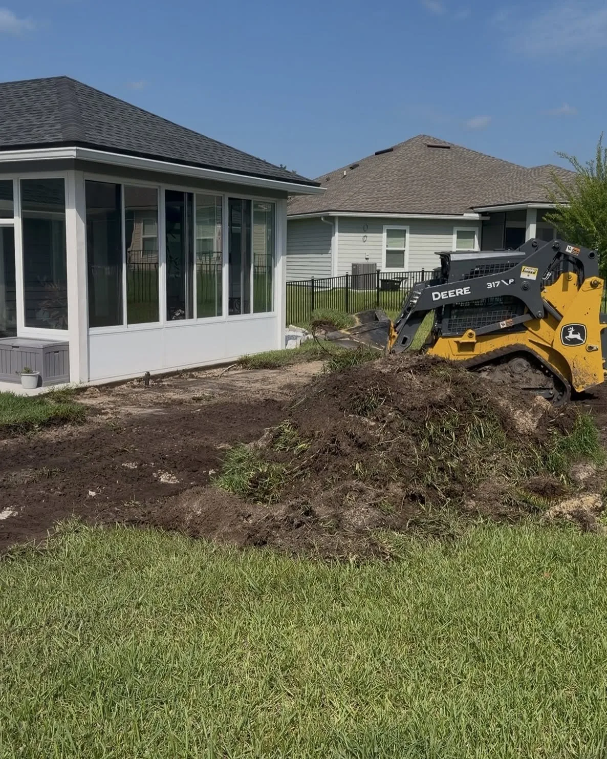 Dig day for a new custom pool built by Scott's Pools & Spas in Jacksonville